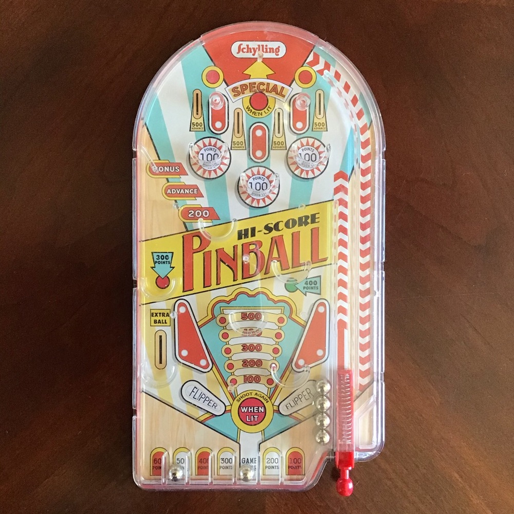 NEW Handheld Hi-Score Pinball Mini Game